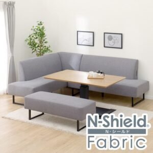 耐磨耐刮 防潑水貓抓布 布質右L型沙發 長凳 升降桌4件組 LD2 NSF MGY LC-004 135 LBR